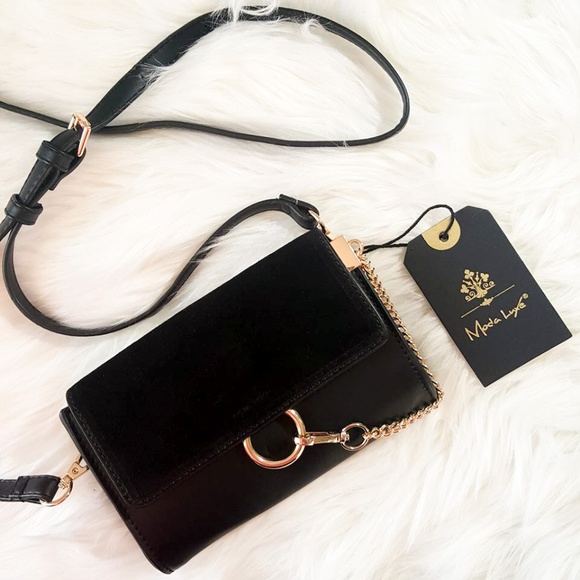 Moda Luxe Handbags - MODA LUXE Black Carlotta Crossbody Bag